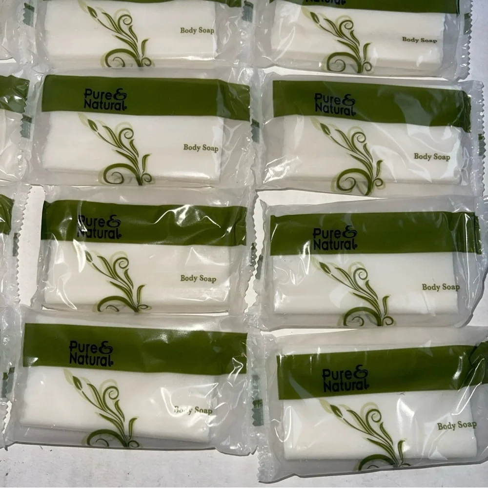 Pure‎ and Natural Body Soap Mini Travel Size Individual Wrap 12 Pieces